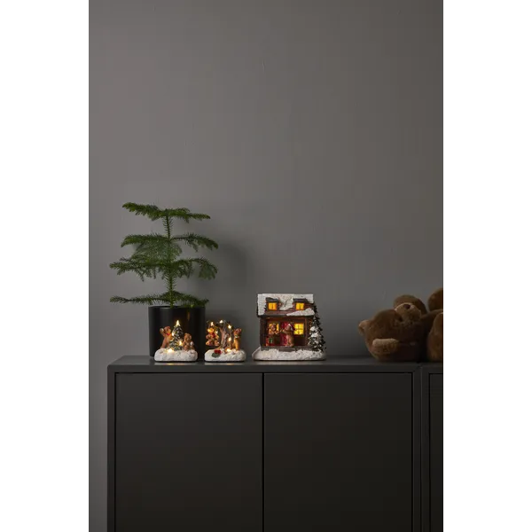 Scenka świąteczna chatka misia Led TEDVILLE — zdjęcie 10