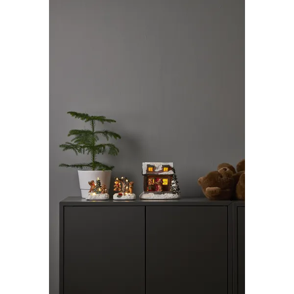 Scenka świąteczna chatka misia Led TEDVILLE — zdjęcie 11