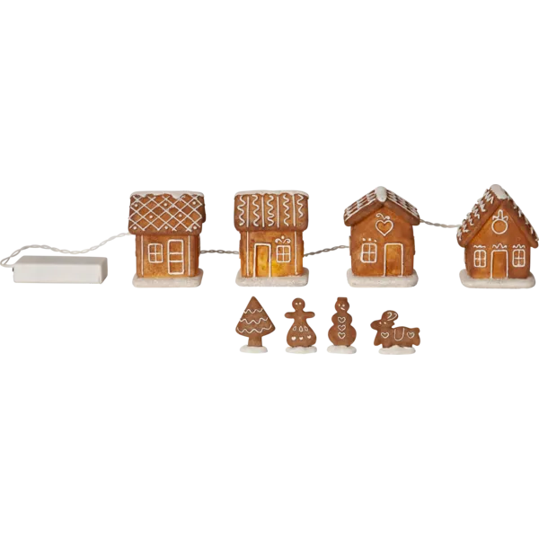 Scenka świąteczna chatki z piernika Led GINGERVILLE — zdjęcie 2