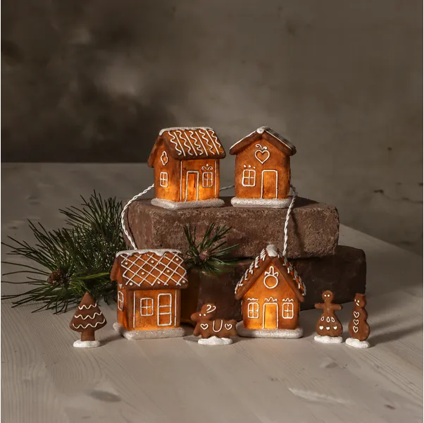 Scenka świąteczna chatki z piernika Led GINGERVILLE — zdjęcie 3