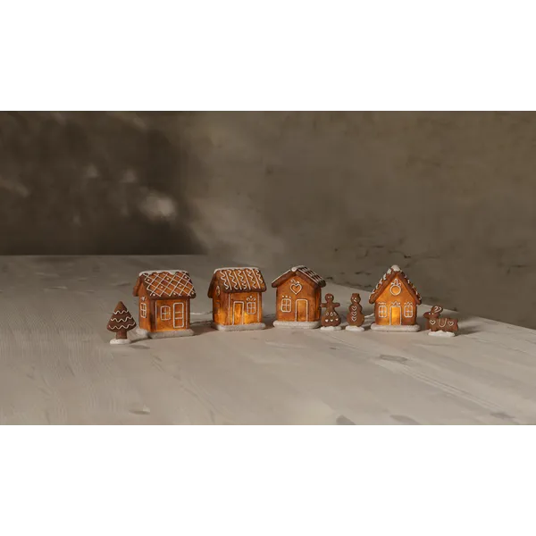 Scenka świąteczna chatki z piernika Led GINGERVILLE — zdjęcie 9
