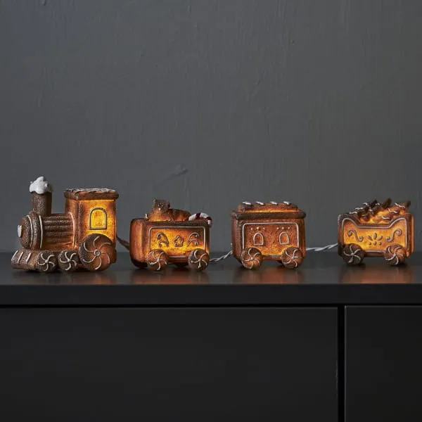 Scenka świąteczna ciuchcia z piernika Led GINGERVILLE — zdjęcie 4