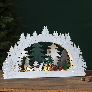 Scenka świąteczna drewniana Led FOREST FRIENDS