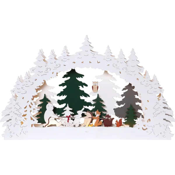 Scenka świąteczna drewniana Led FOREST FRIENDS — zdjęcie 2