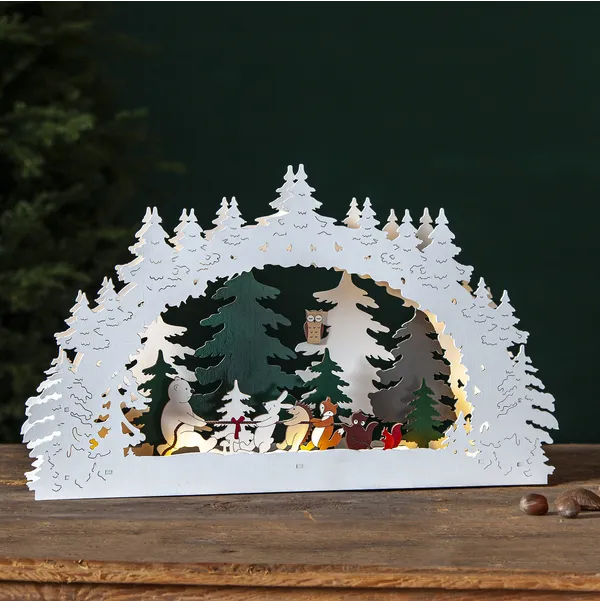 Scenka świąteczna drewniana Led FOREST FRIENDS — zdjęcie 4
