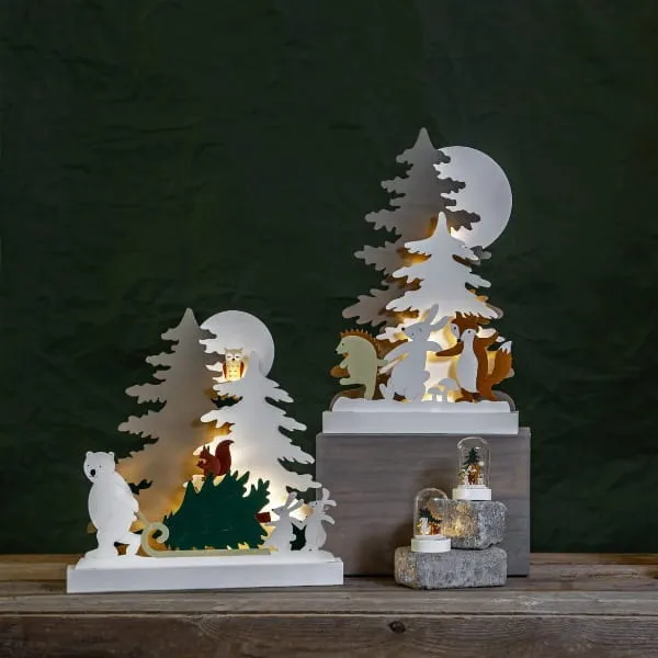 Scenka świąteczna drewniana choinka Led FOREST FRIENDS — zdjęcie 3