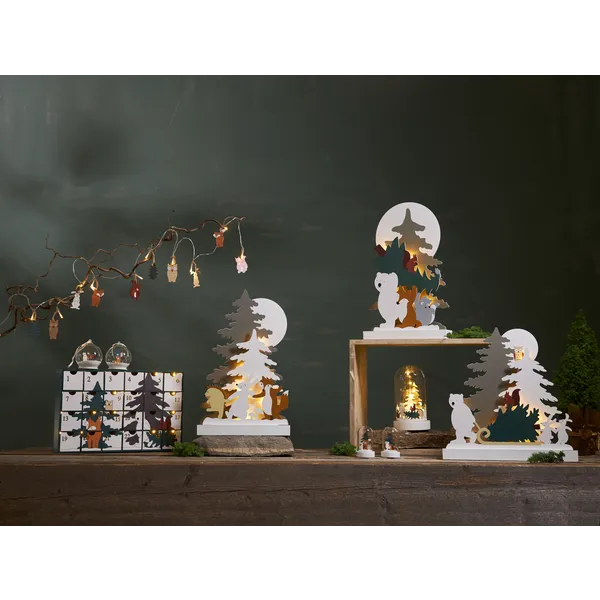 Scenka świąteczna drewniana choinka Led FOREST FRIENDS — zdjęcie 4