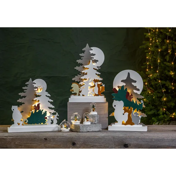 Scenka świąteczna drewniana choinka Led FOREST FRIENDS — zdjęcie 7