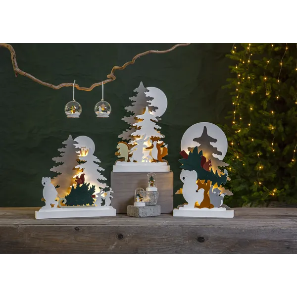 Scenka świąteczna drewniana choinka Led FOREST FRIENDS — zdjęcie 8
