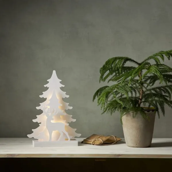Scenka świąteczna drewniana choinki i jeleń Led GRANDY 41cm — zdjęcie 5