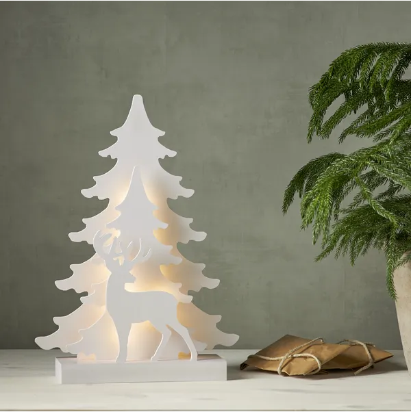 Scenka świąteczna drewniana choinki i jeleń Led GRANDY 41cm — zdjęcie 7