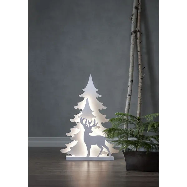 Scenka świąteczna drewniana choinki i jeleń Led GRANDY 70cm — zdjęcie 4