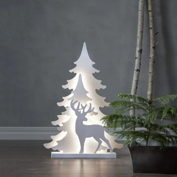 Scenka świąteczna drewniana choinki i jeleń Led GRANDY 70cm — zdjęcie 6