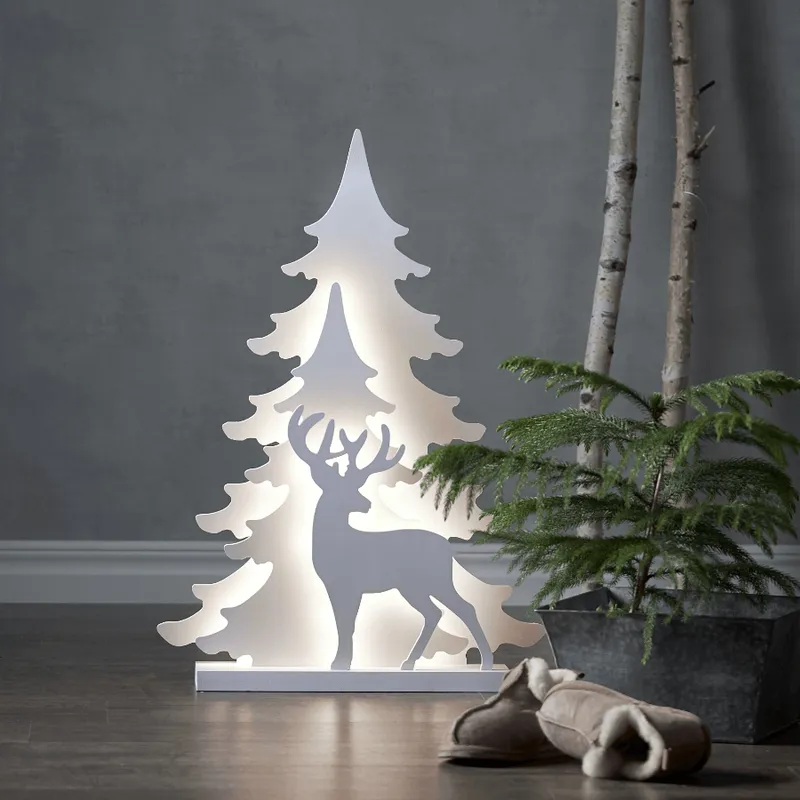 Scenka świąteczna drewniana choinki i jeleń Led GRANDY 70cm — zdjęcie 7