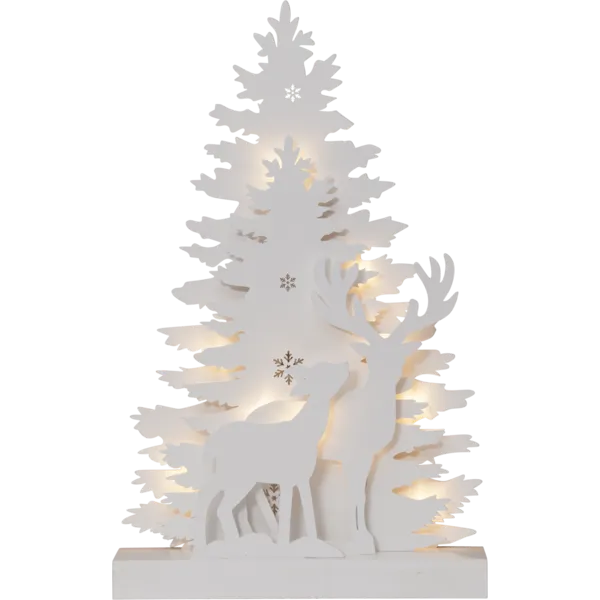 Scenka świąteczna drewniana choinki z jeleniami Led FAUNA — zdjęcie 2