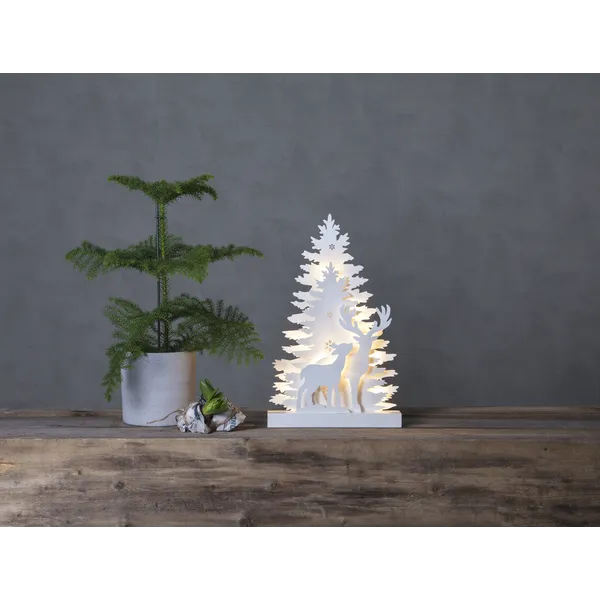 Scenka świąteczna drewniana choinki z jeleniami Led FAUNA — zdjęcie 5