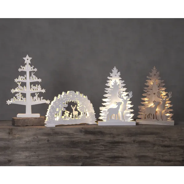 Scenka świąteczna drewniana choinki z jeleniami Led FAUNA — zdjęcie 6