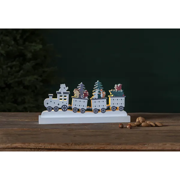 Scenka świąteczna drewniana ciuchcia Led FOREST FRIENDS — zdjęcie 5
