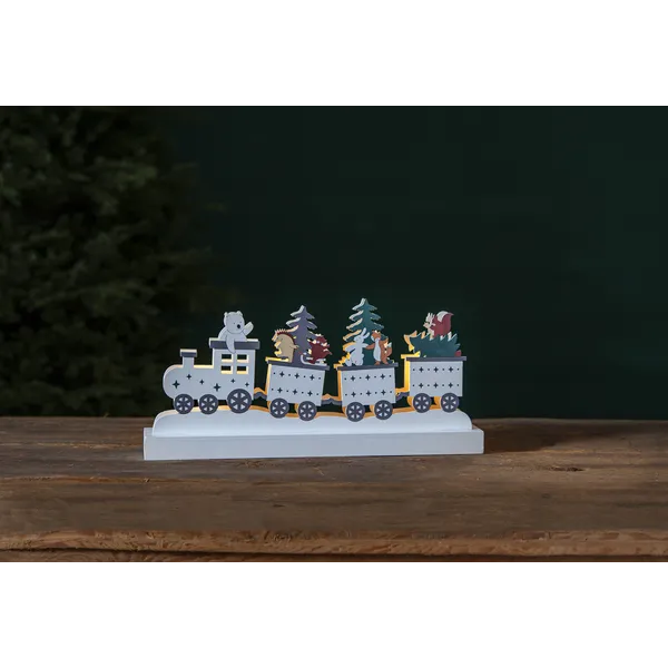 Scenka świąteczna drewniana ciuchcia Led FOREST FRIENDS — zdjęcie 7