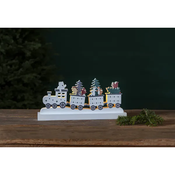 Scenka świąteczna drewniana ciuchcia Led FOREST FRIENDS — zdjęcie 8