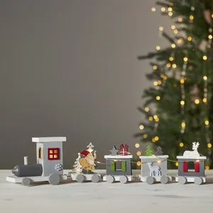 Scenka świąteczna drewniana ciuchcia Led LOKE