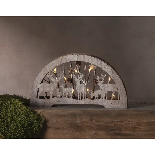 Scenka świąteczna drewniana leśne zwierzęta Led FAUNA — zdjęcie 7