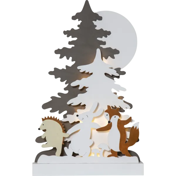 Scenka świąteczna drewniana leśni przyjaciele Led FOREST FRIENDS — zdjęcie 2