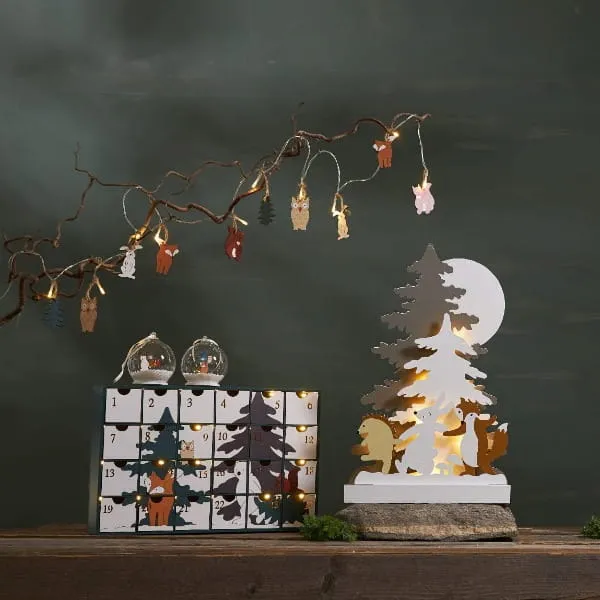 Scenka świąteczna drewniana leśni przyjaciele Led FOREST FRIENDS — zdjęcie 3