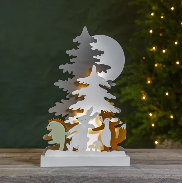Scenka świąteczna drewniana leśni przyjaciele Led FOREST FRIENDS — zdjęcie 12