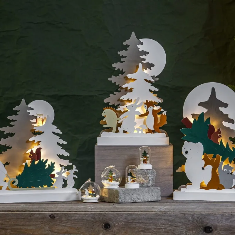Scenka świąteczna drewniana leśni przyjaciele Led FOREST FRIENDS — zdjęcie 4
