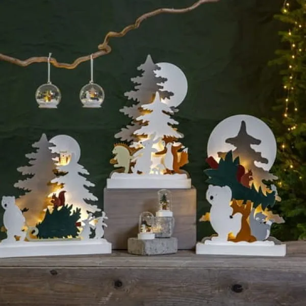 Scenka świąteczna drewniana leśni przyjaciele Led FOREST FRIENDS — zdjęcie 5