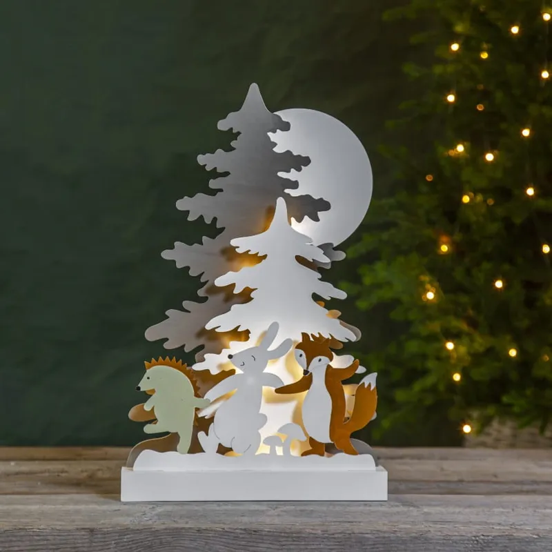 Scenka świąteczna drewniana leśni przyjaciele Led FOREST FRIENDS — zdjęcie 7