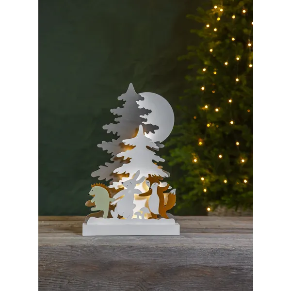 Scenka świąteczna drewniana leśni przyjaciele Led FOREST FRIENDS — zdjęcie 8