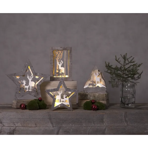 Scenka świąteczna drewniana obrazek Led FAUNA — zdjęcie 8