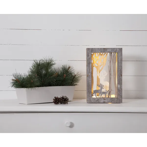 Scenka świąteczna drewniana obrazek Led FAUNA — zdjęcie 9