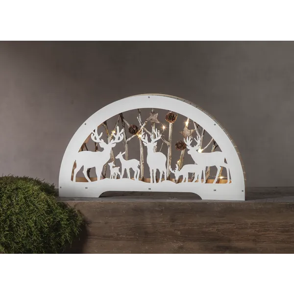 Scenka świąteczna drewniana stado jeleni Led FAUNA — zdjęcie 5