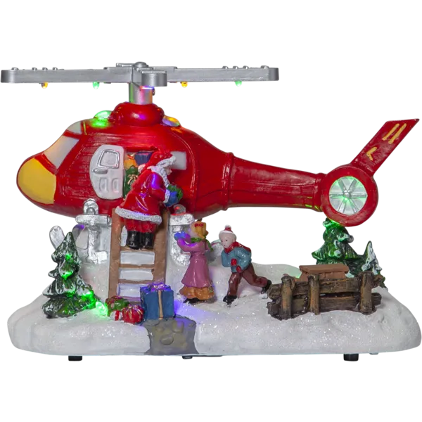 Scenka świąteczna helikopter Led MERRYVILLE — zdjęcie 2