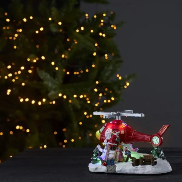 Scenka świąteczna helikopter Led MERRYVILLE — zdjęcie 3