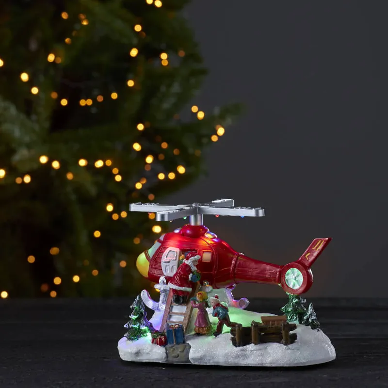 Scenka świąteczna helikopter Led MERRYVILLE — zdjęcie 4