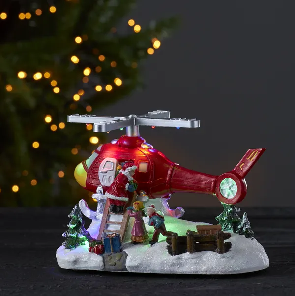 Scenka świąteczna helikopter Led MERRYVILLE — zdjęcie 5