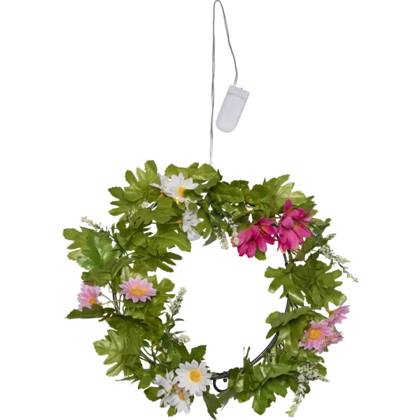 Wianek wiosenno-letni LED Dew Drop 30cm na baterie — zdjęcie 2