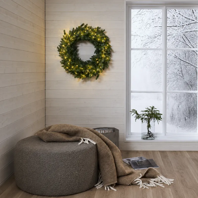 Wianek z oświetleniem Led GREYLAND 80cm na baterie — zdjęcie 4