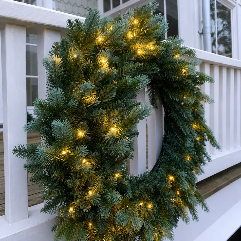 Wianek z oświetleniem Led GREYLAND 80cm na baterie — zdjęcie 6