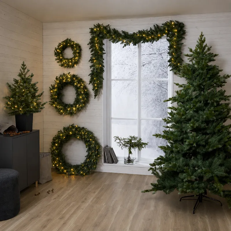 Wianek z oświetleniem Led GREYLAND 80cm na baterie — zdjęcie 7