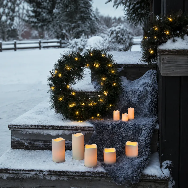 Wianek z oświetleniem Led PINE 50cm — zdjęcie 4
