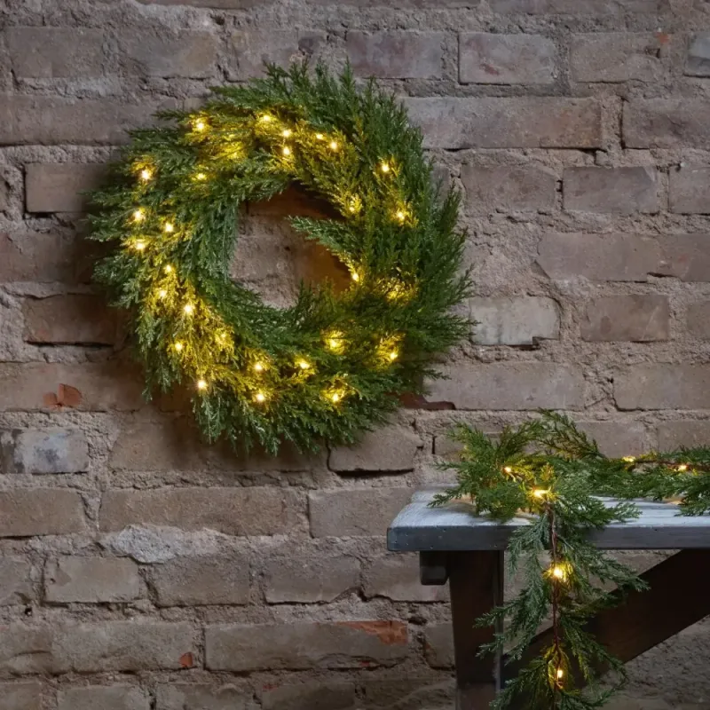 Wianek z oświetleniem Led THUJA 45cm na baterie — zdjęcie 3