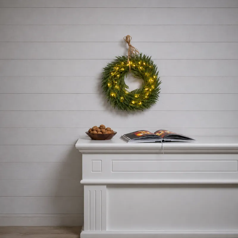 Wianek z oświetleniem Led THUJA 45cm na baterie — zdjęcie 8