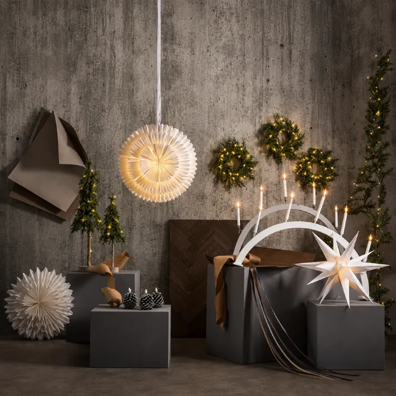 Wianek zielony z szyszkami i oświetleniem Led LUMMER 38cm na baterie — zdjęcie 7