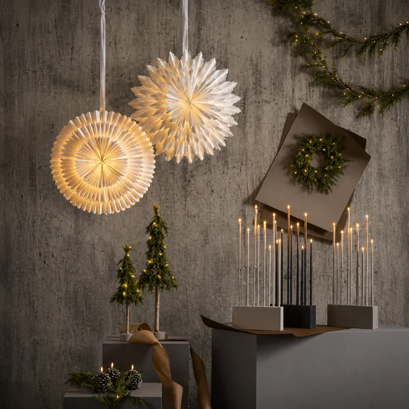 Wianek zielony z szyszkami i oświetleniem Led LUMMER 38cm na baterie — zdjęcie 9