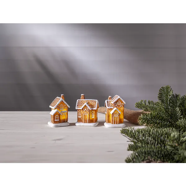 Zestaw 12 scenek chatka z piernika led GINGERVILLE — zdjęcie 7